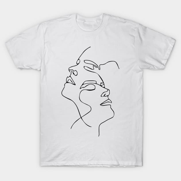 Srting faces T-Shirt by The Retro Black Store